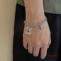 Shipiaoya โปร่งใสสร้อยข้อมือหมีสามมิติการ์ตูนน่ารักญี่ปุ่นเกาหลีอุปกรณ์เสริมที่เรียบง่ายสร้อยข้อมือกำไลข้อมือเครื่องประดับสำหรับผู้หญิงและเด็กผู้หญิง