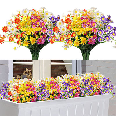 51 Heads Artificial Flowers Plastic Plants Wedding Home Garden Decor In/Outdoor Plants Flowers 51 Heads