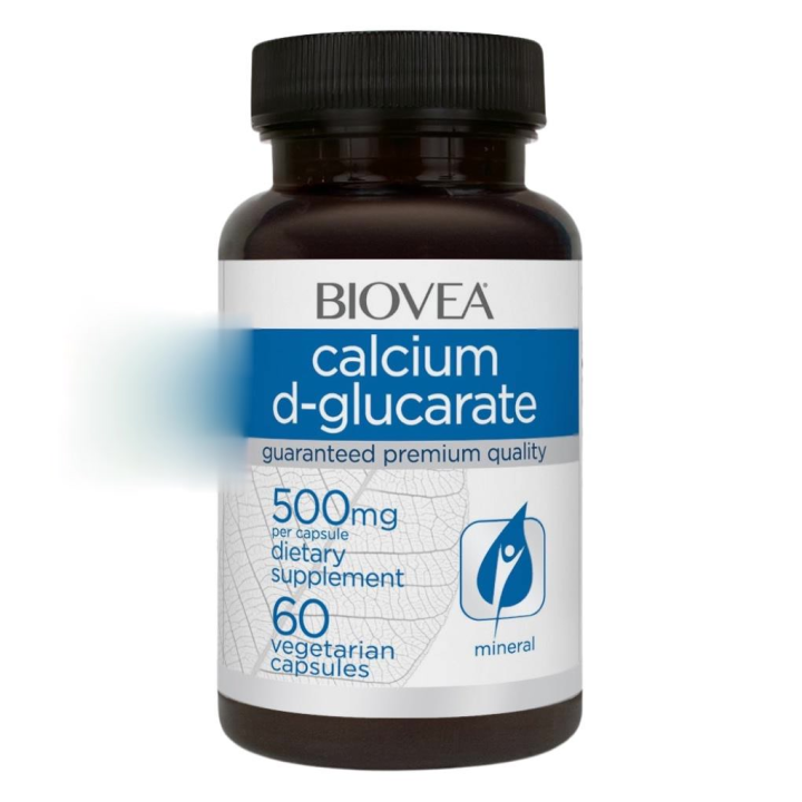 BIOVEA CALCIUM D-GLUCARATE 500 mg / 60 Vegetarian Capsules