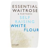 Waitrose Essential Self Raising White Flour 500g.  Fast shipping  Baking tools Baking powder baking equipment and tools เวทโทรสเอสเซนเชี่ยลเซลฟ์เรซินแป้งสาลีอเนกประสงค์ 500กรัม