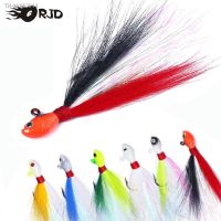 ♟☬ ORJD Sea Fishing Wobbler Bait Inchiku Jig Head Multicolor Deer Hair Dry Trout Bass Jig Chatterbait Fishing Head Hook Wire Bait