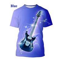 2023 newHot Sale! 2022 Fashion MensWomens Music Guitar DJ Funny 3D Print Casual Short Sleeve T-Shirt