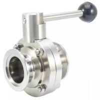 KF16 KF25 KF40 KF50 Vacuum Sanitary Butterfly Valve SUS 304 Stainless Steel Shut Off Flow Controller Homebrew