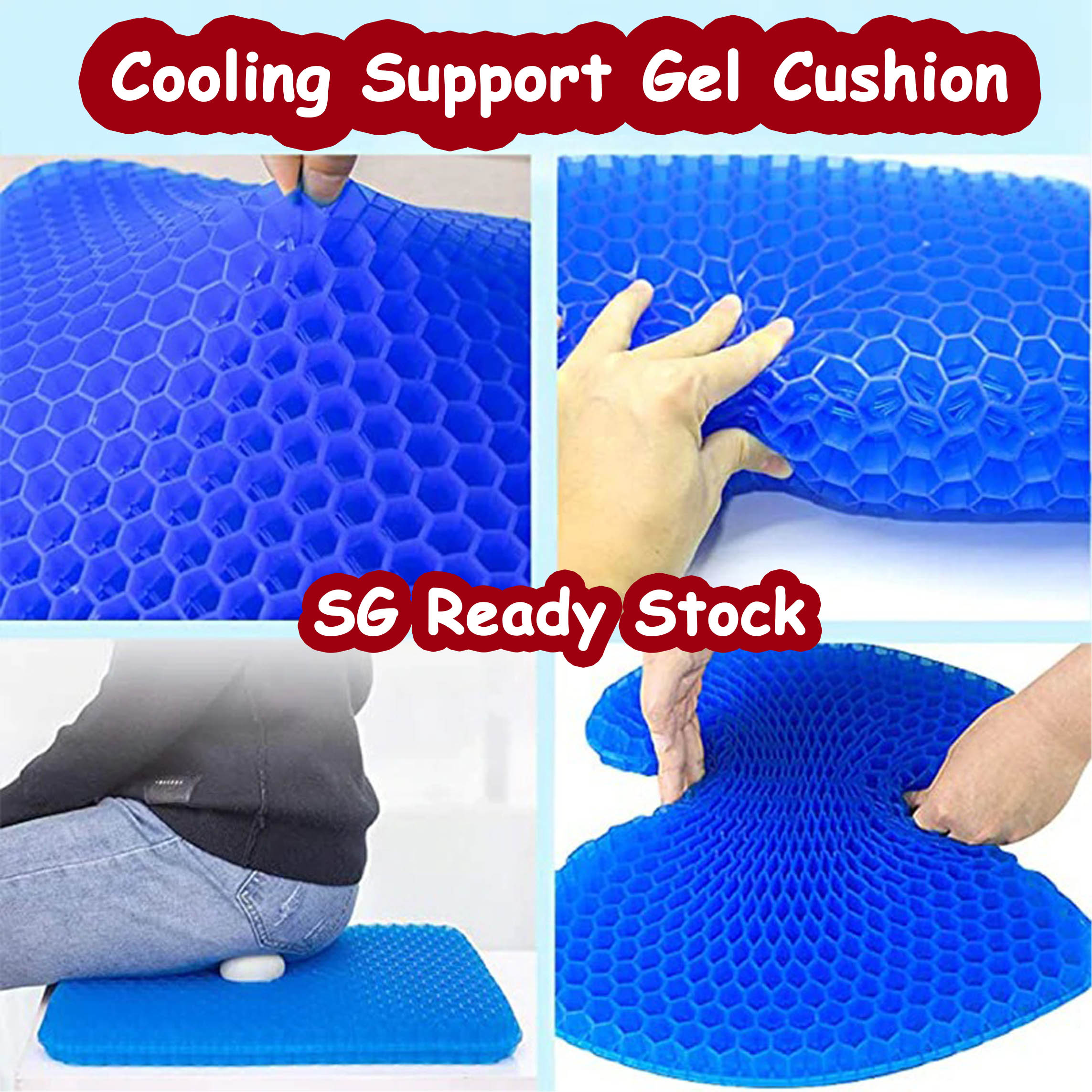 Perfect for Office Chair Car Wheelchair Travel Enhanced Double Thick Egg Seat Cushion with Non-Slip Cover Office Chair Car Seat Cushion Gel Seat Cushion Sciatica & Back Pain Relief Orange 
