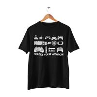 Top Tees เลือกอาวุธของคุณ R Gaming Controllers T Shirt Gaming Classic Gift Idea Top