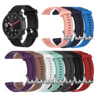 สายสายนาฬิกาซิลิโคนพื้นผิวสำหรับ Huami Amazfit GTR 42Mm Bip U S นาฬิกาข้อมือแบบสมาร์ทสำหรับ Huami Amazfit GTS 2 2e 3 4สายรัดข้อมือทดแทนกีฬามินิ