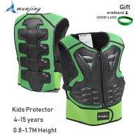 ▤ Children Kids Motorcycle Motocross anti impact Body armor Vest Cycling mtb scooter Protect Armour Suits 4-16 years