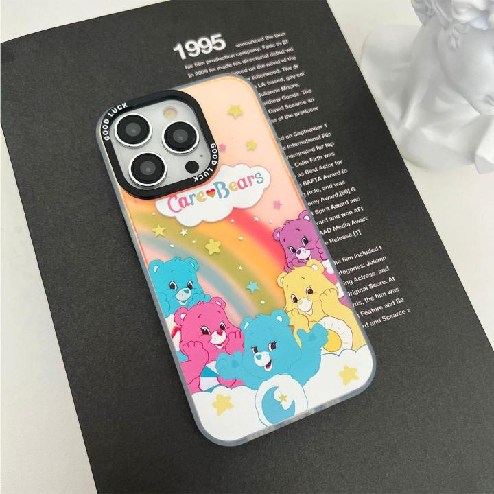 สำหรับ-oppo-เคสเลเซอร์การ์ตูนหมีสายรุ้งสำหรับ-for-oppo-a76-96-74-95-f19-4g-a5s-7-12-a57-77s-a54-a53-33-32-2020-a5a9-a3sa12e-a31-a8-a17k-a16s-a15s