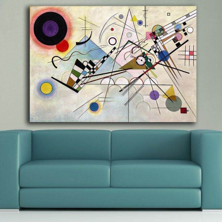 องค์ประกอบ-hd-โดย-wassily-kandinsky-ภาพวาดผ้าใบสำหรับห้องนั่งเล่นตกแต่งบ้านภาพวาดสีน้ำมันบนผ้าใบผนังภาพวาด