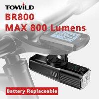 TOWILD BR800จักรยานแสง TypeC 18650 2000มิลลิแอมป์ชั่วโมงแบตเตอรี่เปลี่ยน LED MTB ด้านหน้าโคมไฟไฟหน้าอลูมิเนียมไฟฉายอุปกรณ์จักรยาน