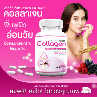 🔥พร้อมส่ง!🔥 CN Collagen ผลิตภัณฑ์เสริมอาหาร คอลลาเจนกู้ผิวเสีย ฟื้นฟูผิวอ่อนวัย ป้องกันผิวแห้งกร้านให้นุ่มชุ่มชื้น ( 60 แคปซูล )