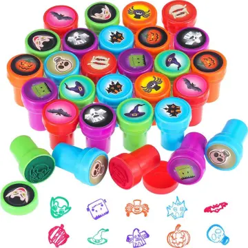 10pcs Assorted Stamps for Kids Self-ink Stamps Children Toy Stamps Smiley  Face Seal Scrapbooking DIY Painting Photo Album Decor