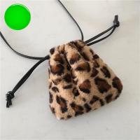 แฟชั่น Plush Retro Leopard กระเป๋าผู้หญิงฤดูหนาวไหล่ Messenger กระเป๋า Drawstring มินิกระเป๋าถือน่ารัก Crossbody Designer กระเป๋า