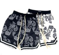 2023  Streetwear Shorts Men Bandana Pattern Fashion Summer Shorts Hip Hop Casual Bottoms Elastic Wais Man Casual Pants