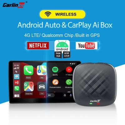 ♝ CarlinKit Android 11 Wireless Android Auto Ai Box Wireless Apple CarPlay Adapter GPS For Toyota Fiat Audi Honda Benz Kia Ford VW