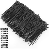 Hot Self-locking plastic nylon tie 100pcs Black 5X200cable tie fastening ring3X200 cable tie zip wraps strap nylon cable tie set