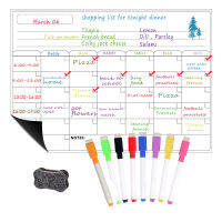 Magnetic Whiteboard for Fridge Dry Erase Boards for Refrigerator Grocery List Fridge Magnetic Whiteboard Stickers with 8 Markers