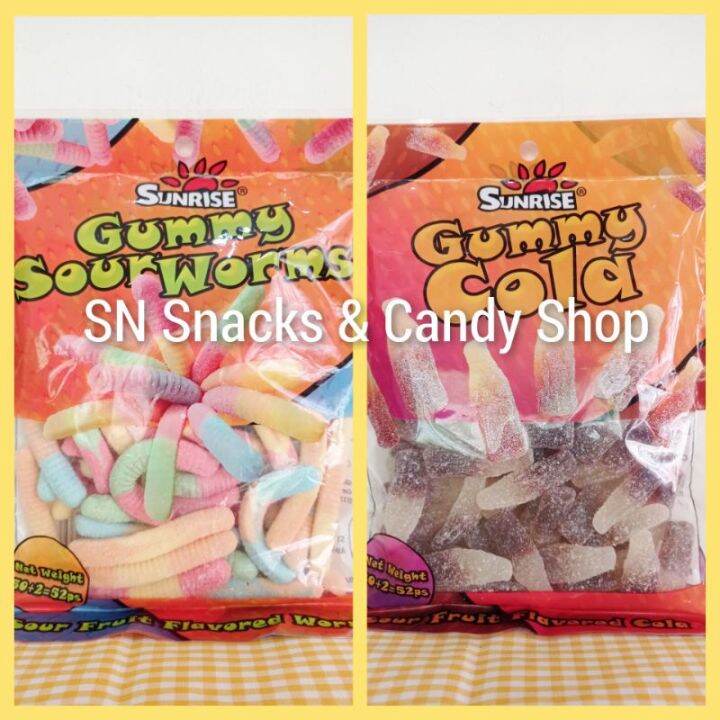 SN SUNRISE GUMMY Candy 50+2pcs/250g Worm/Cola Lazada PH