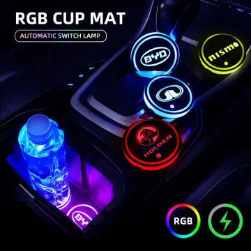 Luminous LED Car Cup Holder Coaster for Chevrolet Malibu with 7