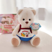 30cm Cute Bear Doll Accessories Cartoon Umbrella Cat Strap Tee Pants Clothes Set Girls Collection Birthday Gift