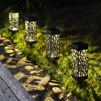 Creative Hollowing Out Led Solar Lawn Lamps For Garden Decoration Outdoor Waterproof Pathway Light Sensor of Solar Street Lamp