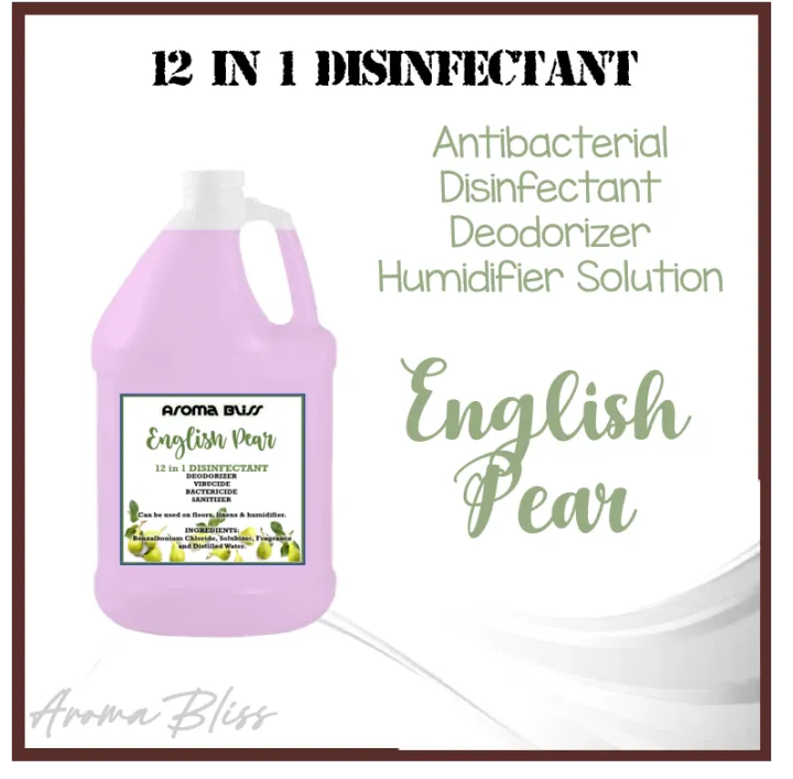 ENGLISH PEAR 1 GALLON 12 IN 1 DISINFECTANT / HUMIDIFIER SOLUTION