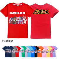 Ro Bloxs เสื้อยืดเด็กผู้หญิง,เสื้อยืดแขนสั้น0000 2023ใหม่ผ้าคอตตอนคอมโบฤดูร้อน