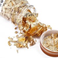 【CW】 3g/bottle Gold Glitter Foil Flakes Sticker Decal Painting Gliding Fragments Manicure