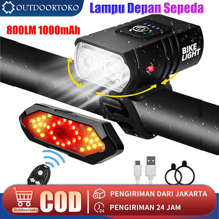 Lampu Sepeda Super Terang Depan Lm Mah Senter Led Tahan Air Usb