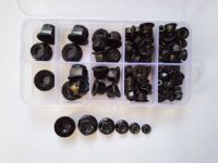 100PCS M3 M4 M5 M6 M8 Stainless Steel Flange Locking Nut Assortment Set Black High Quality Nails  Screws Fasteners