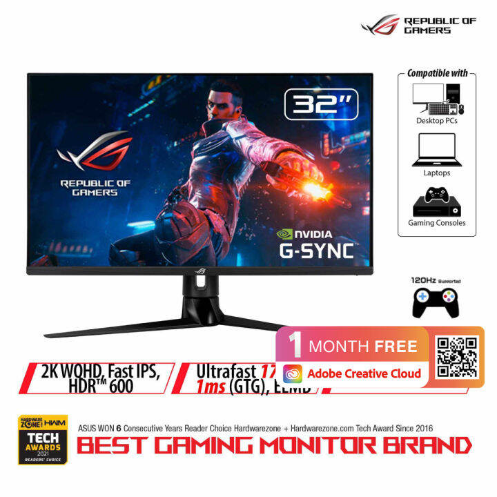ASUS ROG Swift PG329Q Gaming Monitor – 32 inch WQHD (2560 x 1440), Fast ...