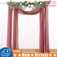 Wedding Arch Draping Fabric 2 Panels 18Ft Drapery Swag Decorations For Reception Ceremony Parties Ceiling