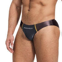 Amoresy เอวต่ำ Gossy ระบายอากาศกีฬาผ้าไหมน้ำแข็งสีจับคู่ชุดชั้นใน UnderpantsBriefs