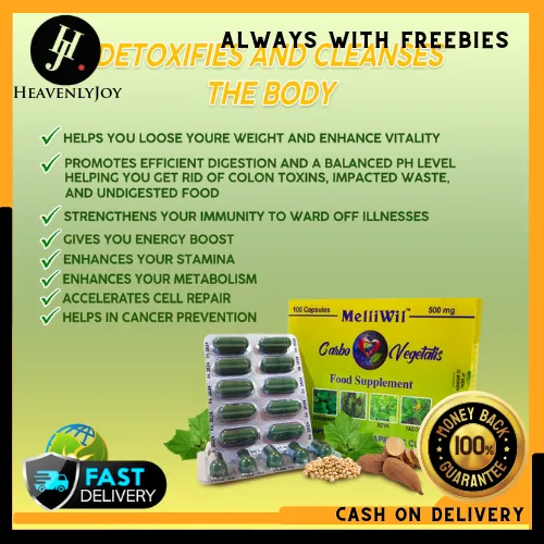 Melliwil Carbo Vegetalis Vegetables Capsules 100 Capsules Cure for All