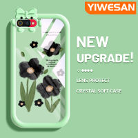 YIWESAN เคสสำหรับ Realme C2 C2S เคส A1K OPPO เคสซิลิโคนนิ่มลายดอกไม้แฟชั่นกันกระแทกหลากสีเคสโทรศัพท์โปร่งใสเคสป้องกันเลนส์กล้องถ่ายรูปปิศาจน้อยน่ารัก