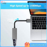 จัดส่ง】อะแดปเตอร์สายเคเบิลอีเธอร์เน็ตโลหะ Usb3.0ถึง2500M Gigabit Lan เข้ากันได้กับ USB C