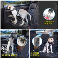 Bungee Dog Car Seat Belt 2 In 1 Latch Bar Attachment Elastic Reflective Pet Safety Belt Universal Vehicle Traveling?พร้อมส่ง❈DOMLY สุนัข รถ เข็มขัดนิรภัยสลักบาร์สิ่งที่แนบมายืดหยุ่นสะท้อนแสงสัตว์เลี้ยงเข็มขัดนิรภัยสากลยานพาหนะเดินทาง