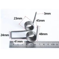 【LZ】 Double torsion spring 3mm spring steel 4 coils heavy duty torsion spring