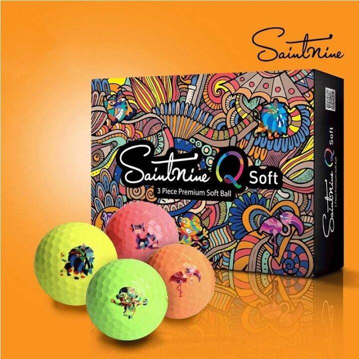 Genuine Saintnine golf ball boxes of three layer QSOFT ball 12 ball
