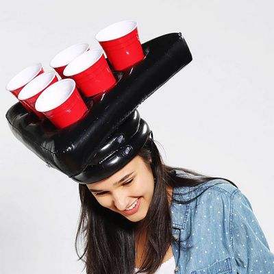 inflatable Beer Pong Party Hat Floating Pong Toss Game for Swimming Pool Easter Christmas Halloween Party Supplies Kids toys