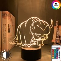 ❐✓∏ Acrylic 3d Lamp Avatar The Last Airbender Nightlight for Kids Child Room Decor The Legend of Aang Appa Figure Table Night Light