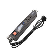 Smart Power Strip  Digital voltage measuring instrument 2-11Ways Socket Cord Length 2Meter EU Plug Aluminum alloy shell For Power distribution unit With 2USB