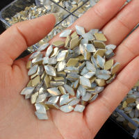 New white opal Various shapes Mix 30100pcs Nails Art Rhinestones Flat Crystal Stones For DIY 3D Nail decoration Accessories