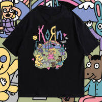 ใหม่ (พร้อมส่ง)เสื้อ KORN น่ารักๆ ผ้าCotton 100% มีสองสี ทั้งทรงปกติและ