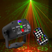 Laser Lights,DJ Disco Stage Party Sound Activated RGB Led Projector Time Function with Remote Control for Christmas Decorations