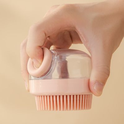 ✒ Silicone Shampoo Head Scalp Massage Brush Silicone Body Brush Hair Washing Comb Bath Spa Shower Brush Add Liquid Bathing Brush
