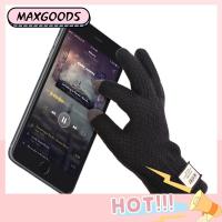 MAXG Soft Men Winter Warm Touch Screen Gloves Knitted Gloves Full Fingers Thicken