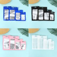 50pcs Matte Zip lock Plastic Bag Aluminum Foil Food Eyelash Nail Ziplock Bags Home Small Water Proof Zipper Reclosable Pouches 8 Food Storage Dispense