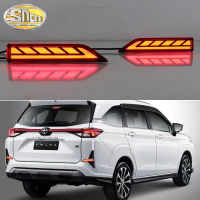 SNCN โคมไฟ Bemper Belakang LED 12V สำหรับรถยนต์ Toyota Veloz 2021-2023ไฟตัดหมอกตัวชี้วัดสัญญาณเลี้ยวเบรคไฟท้าย2ชิ้น