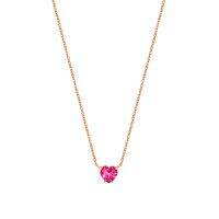 Vetiver Pearl Pink topaz heart shape necklace สร้อยเงินแท้ พลอยโทปาซ สีชมพู พลอยแท้ รูปหัวใจ เงินสเตอร์ลิง925 ชุบpinkgold18k เครื่องประดับ สร้อยคอ แฟชั่น